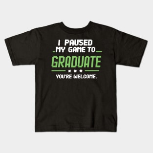 Funny Gamer Graduate 2024 Graduation Kids T-Shirt